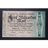 Germany 5 Billion Mark Opladen 1923 VF
