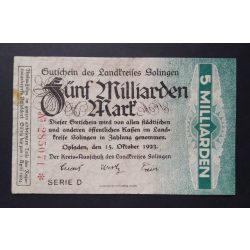 Germany 5 Billion Mark Opladen 1923 VF