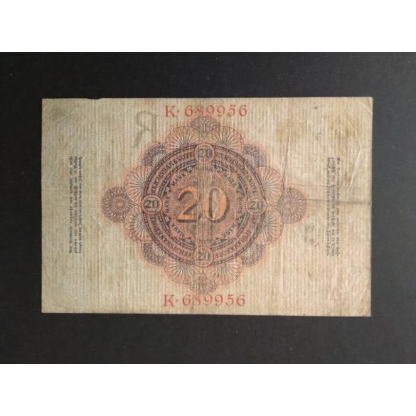 Germany 20 Mark 1910 F