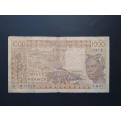 West African States Senegal 1000 Francs 1990 VG+