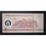 United Arab Emirates 5 Dirhams 2022 UNC Polymer