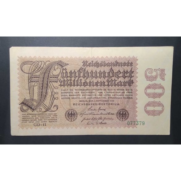 Németország 500 millió Mark 1923 VF