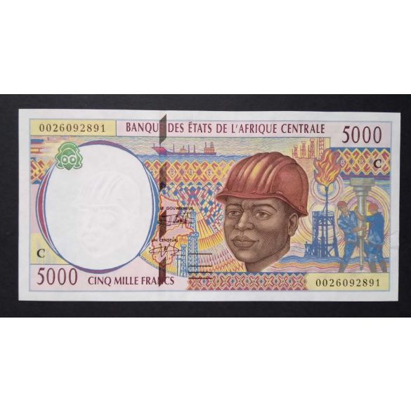 Central African States Congo 5000 Francs 2000 VF+