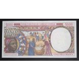 Közép-afrikai Államok Kongó 5000 Francs 2000 VF+ 