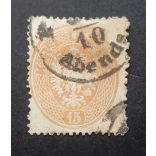 Austria used in Hungary 1863 15 Kr. P(ESTH) Abends