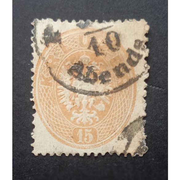 Austria used in Hungary 1863 15 Kr. P(ESTH) Abends