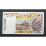West African States, Ivory Coast 1000 Francs 1997 UNC-