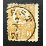 Hungary 1871 15 Kr. lithographed used PEST