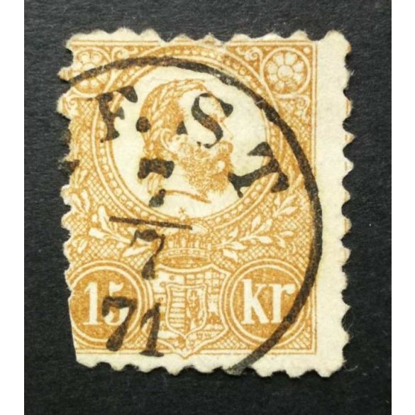 Hungary 1871 15 Kr. lithographed used PEST