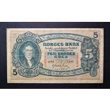 Norway 5 Kroner 1940 F