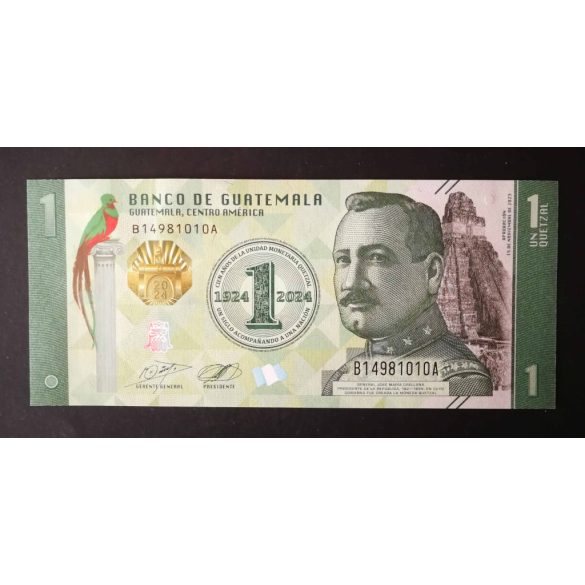Guatemala 1 Quetzal 2024 UNC 