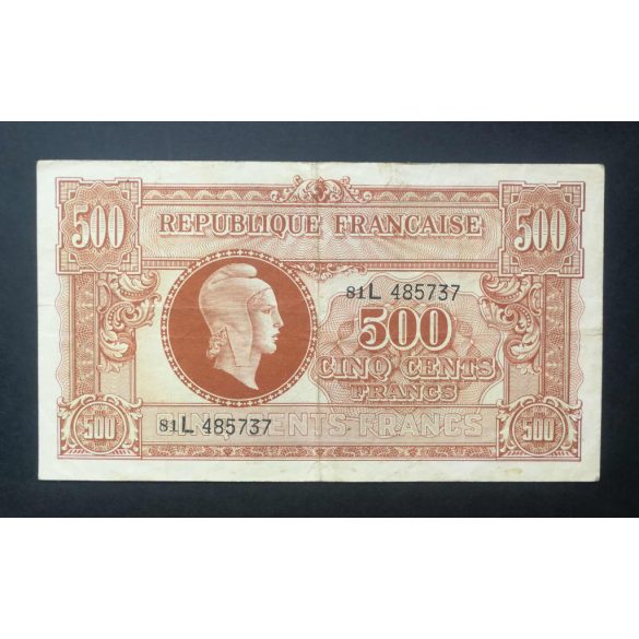 Franciaország 500 Francs 1944 F +