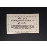 Austria 20 Heller 1920 Unc Traismauer