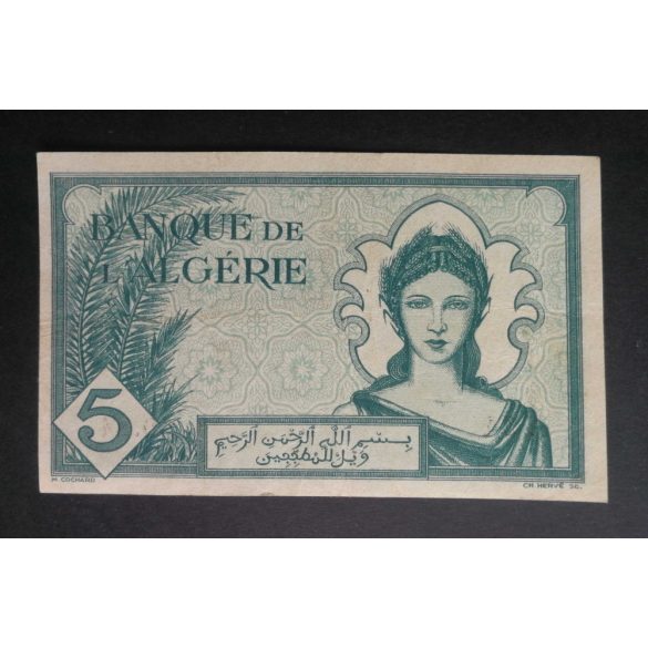Algéria 5 Francs 1942 VF