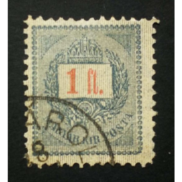 Hungary 1889 Letter, red cipher 1 Ft. perf 11 1/2, (NAGY-K)ÁROL(Y) used