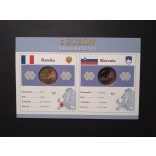 EU 2 Euro set of 2 pcs commemorative coins Unc