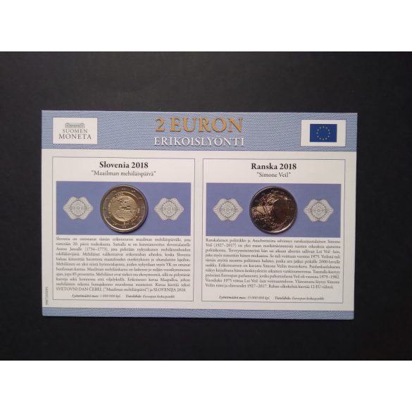 EU 2 Euro set of 2 pcs commemorative coins Unc