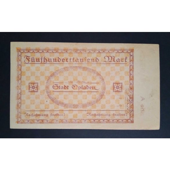 Germany 500000 Mark Opladen 1923 aUNC