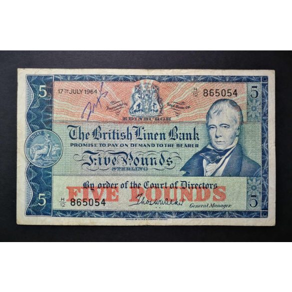 Skócia 5 Pounds Sterling 1964 F