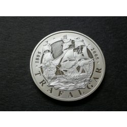 Anglia 5 Pounds Trafalgar 2005 ezüst PP , emlékérem