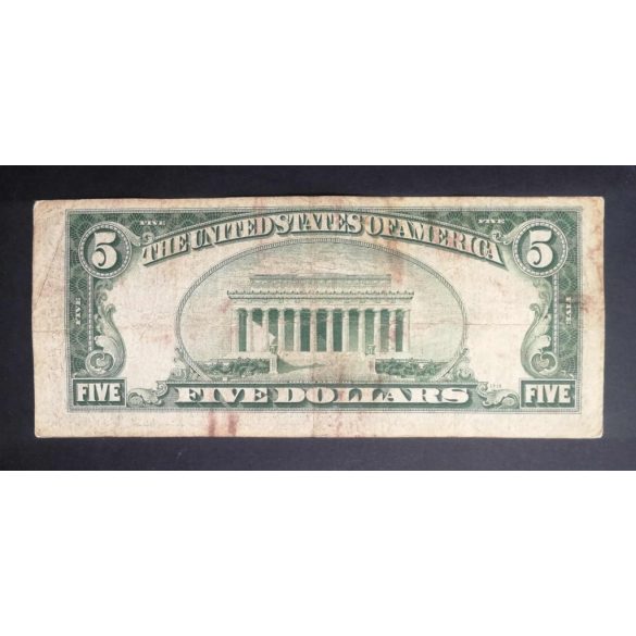 USA 5 Dollars 1934 C Silver certificate F-