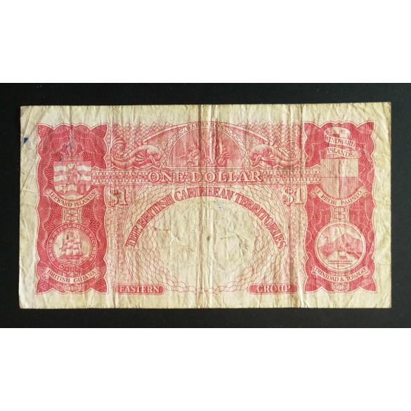 British Caribbean 1 Dollar 1963 F