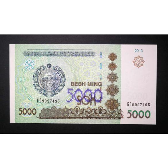 Üzbegisztán 5000 Som 2013 UNC 