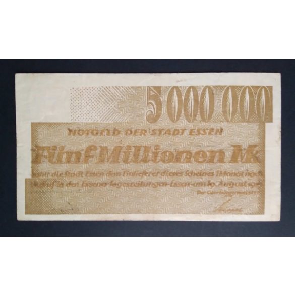 Germany 5 Million Mark Essen 1923 VF 