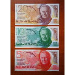 Falkland Islands 20, 10 , 5 Pounds 2025 Unc