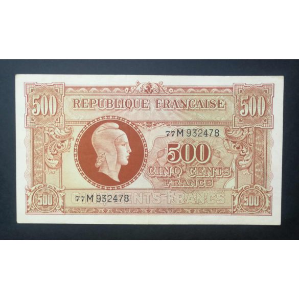 Franciaország 500 Francs 1944 VF+