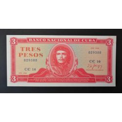 Cuba 3 Pesos 1989 UNC-