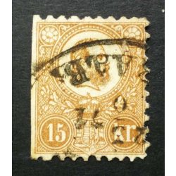 Hungary 1871 15 Kr. lithographed used (GYŐR) RAAB