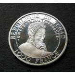 Chad 1000 Francs 2002 Silver + multicolor PP, Commemorative coin