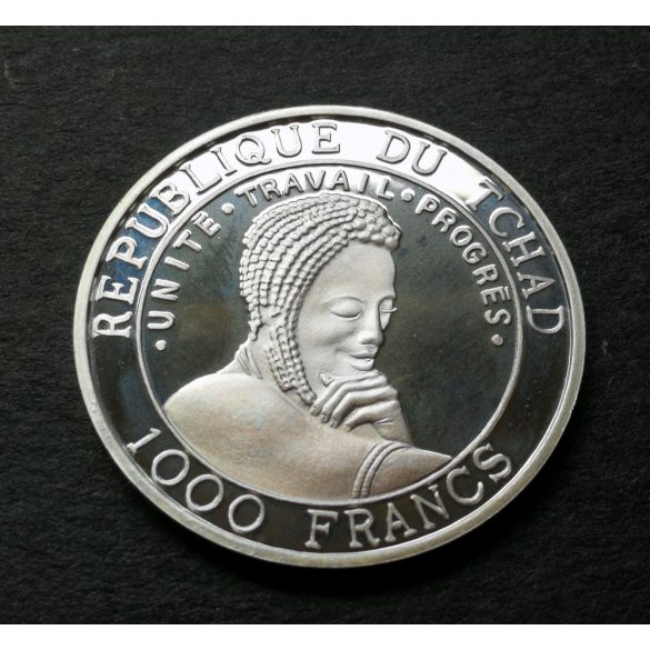 Chad 1000 Francs 2002 Silver + multicolor PP, Commemorative coin