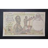 French West Africa 10 Francs 1954 VF