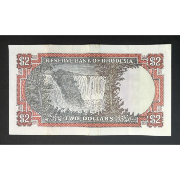Rodézia 2 Dollars 1977 F+