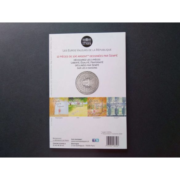 France 10 Euro 2014 Liberty commemorative coin in decorative packaging