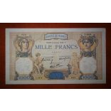 France 1000 Francs 1938 F