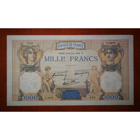 France 1000 Francs 1938 F