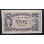 Norway 10 Kroner 1942 VF