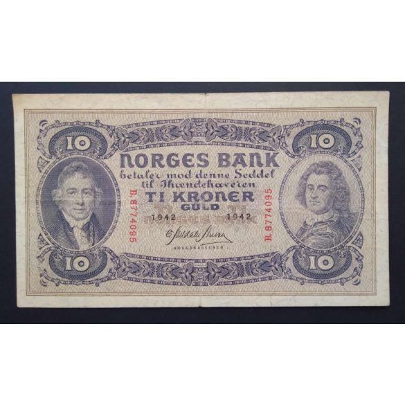 Norway 10 Kroner 1942 VF