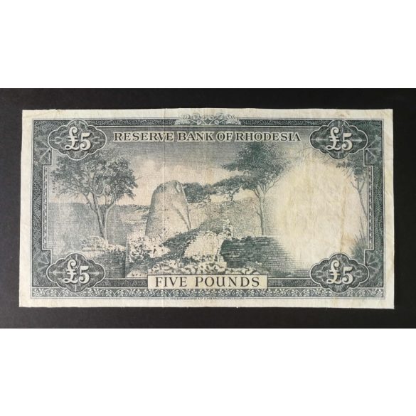Rodézia 5 Pounds 1964 G