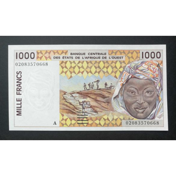 West African States, Ivory Coast 1000 Francs 2002 Unc