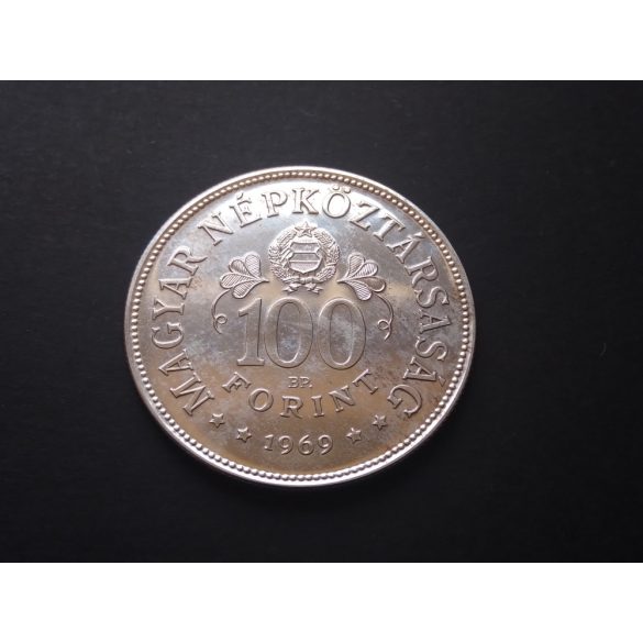 Hungary 100 Forints 1969 silver