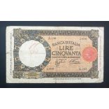 Italy 50 Lire 1933 VG