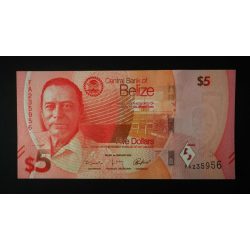 Belize 5 Dollars 2025 UNC 