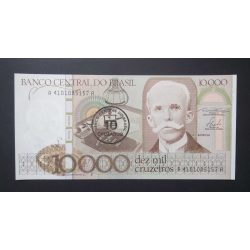   Brazília 10 Cruzados felülnyomás 1986 10000 Cruzeiros bankjegyen Unc