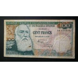 Belga Kongó 100 Francs 1960 F-