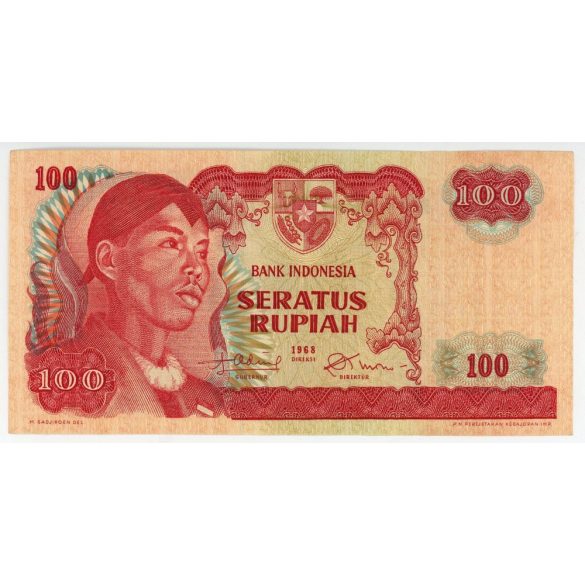 Indonézia 100 Rupiah 1968 UNC-