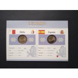 EU 2 Euro 2 db-os emlékérme szett Unc